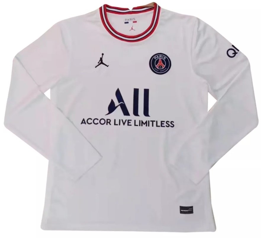 Camisa IV PSG 2021 2022 Air Jordan oficial manga comprida